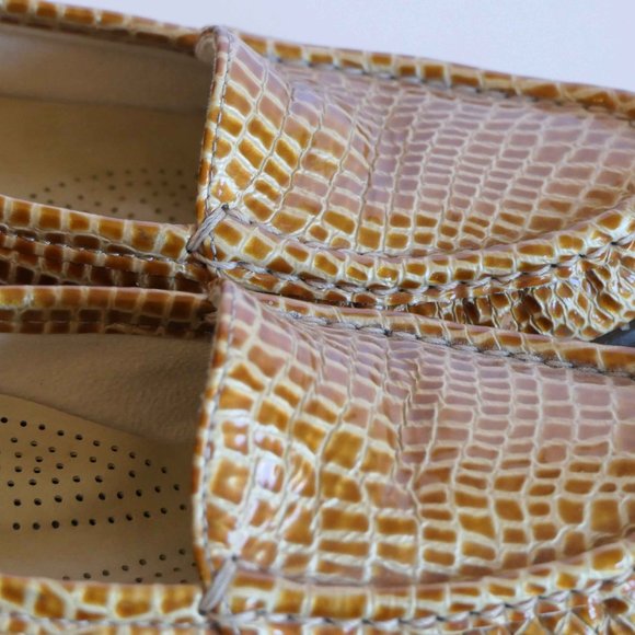 SAS Tripad Comfort Snake Print Loafers Golden Brown Size 5 - Picture 10 of 11